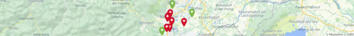 Kartenansicht für Apotheken-Notdienste in der Nähe von Teesdorf (Baden, Niederösterreich)